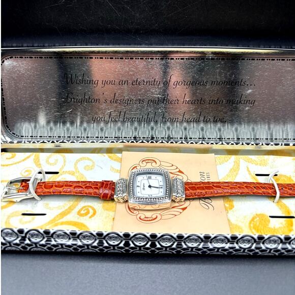 Brighton Toulouse W3130 Womens Reversible Brown Black Leather Strap Watch NIBWT main image 4